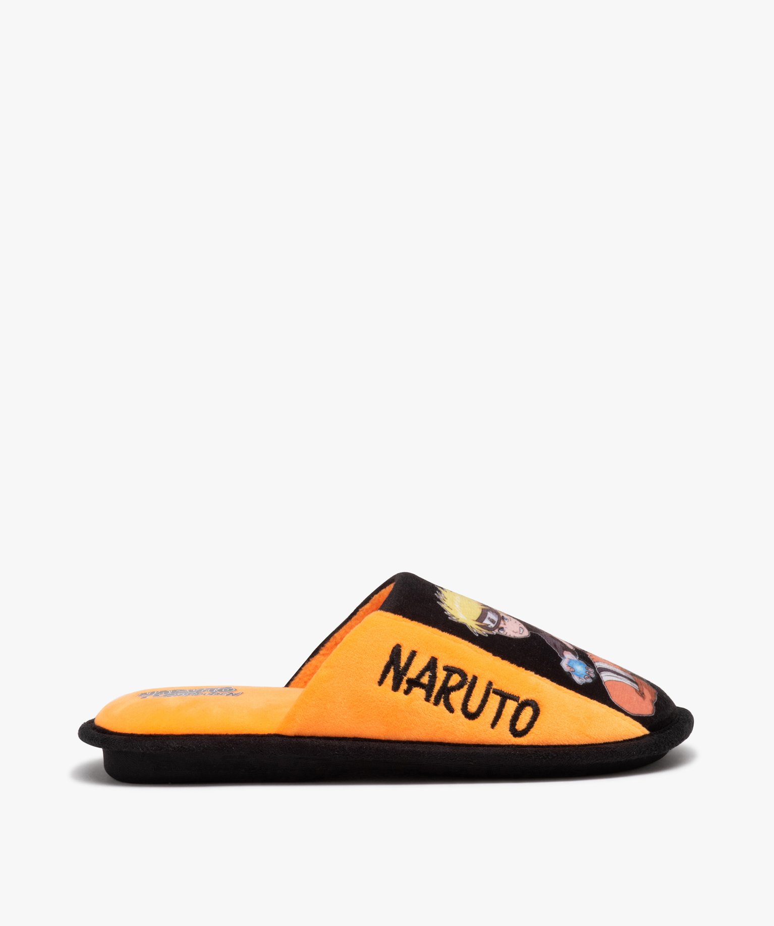 Chaussons Garçon mules plates en velours - Naruto noir | GEMO