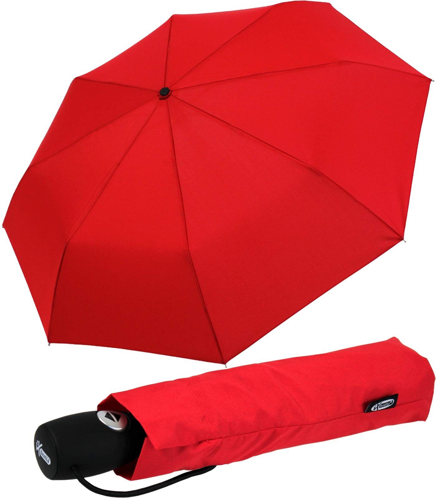 iX-brella Taschenregenschirm leichter moderner Schirm mit Auf-Zu-Automatik, farbenfroh