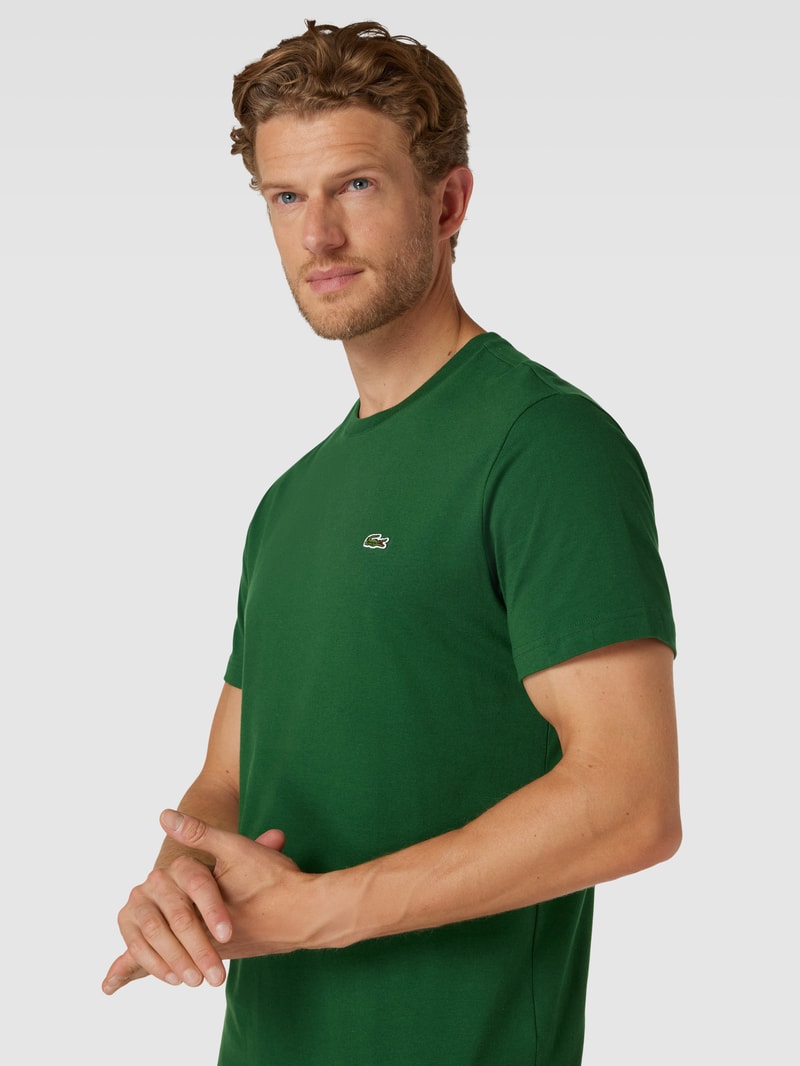 T-Shirt mit Logo-Patch in grün