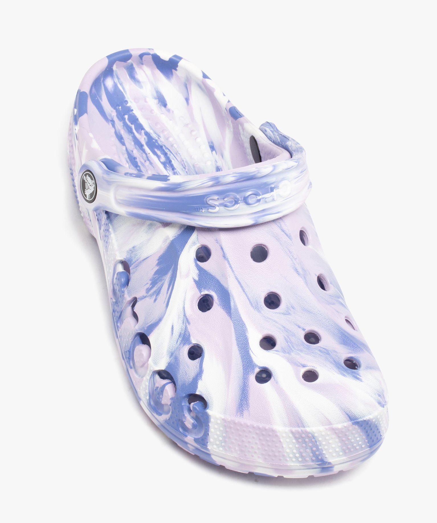 Sabots souples femme dessus perforé avec effet marbré - Crocs violet | GEMO