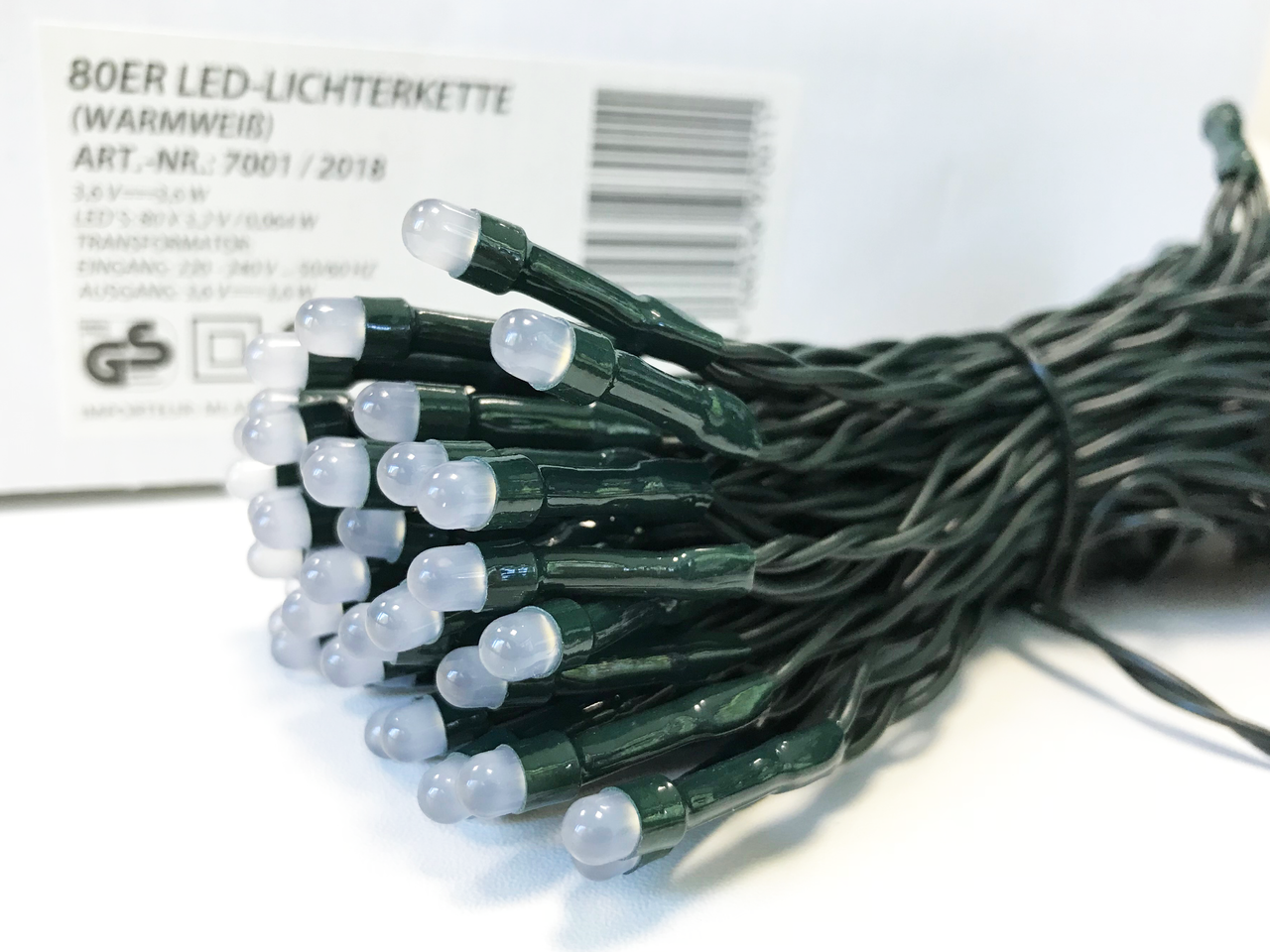 Weles 80er LED Lichterkette warmweiß