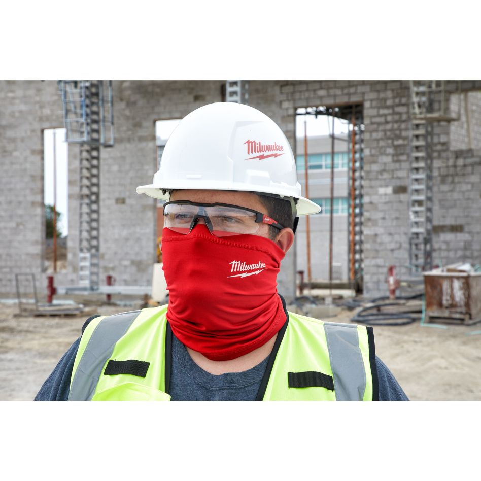 Αξεσουάρ Milwaukee 4932493094 Μάσκα προσώπου με προστατευτικό λαιμό NGFMP WORKSKIN™, κόκκινη