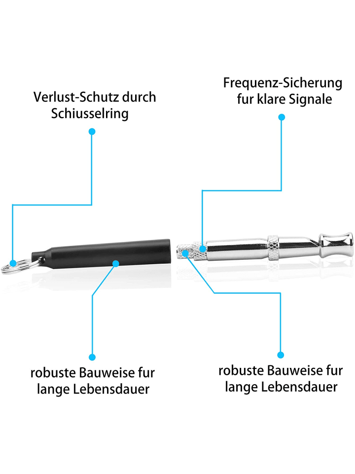 Intirilife Hunde Trainingspfeife mit Umhänge Band in SCHWARZ günstig kaufen onesize