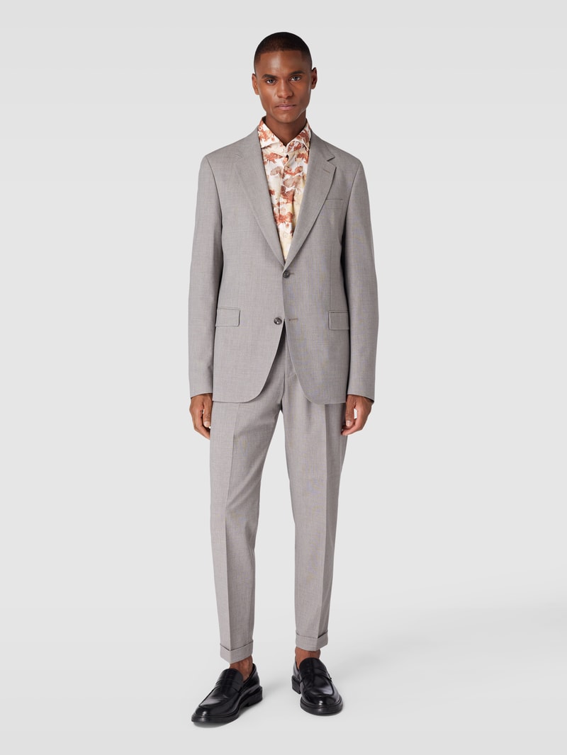 Slim Fit Business-Hemd mit Allover-Muster Modell 'Pai' in rostrot