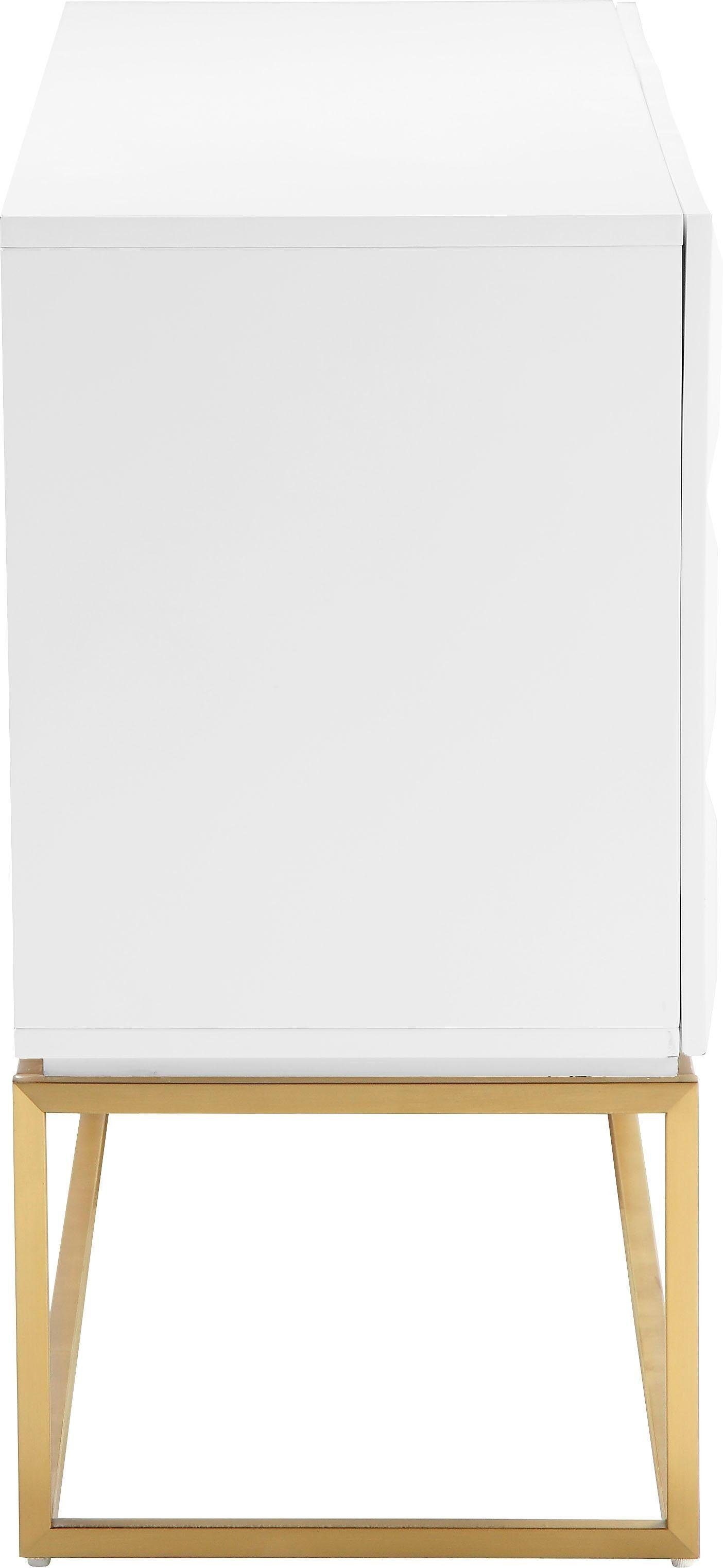 Leonique Sideboard Alais, in 3D-Optik, mit viel Stauraum und goldfarbenem Metallgestell