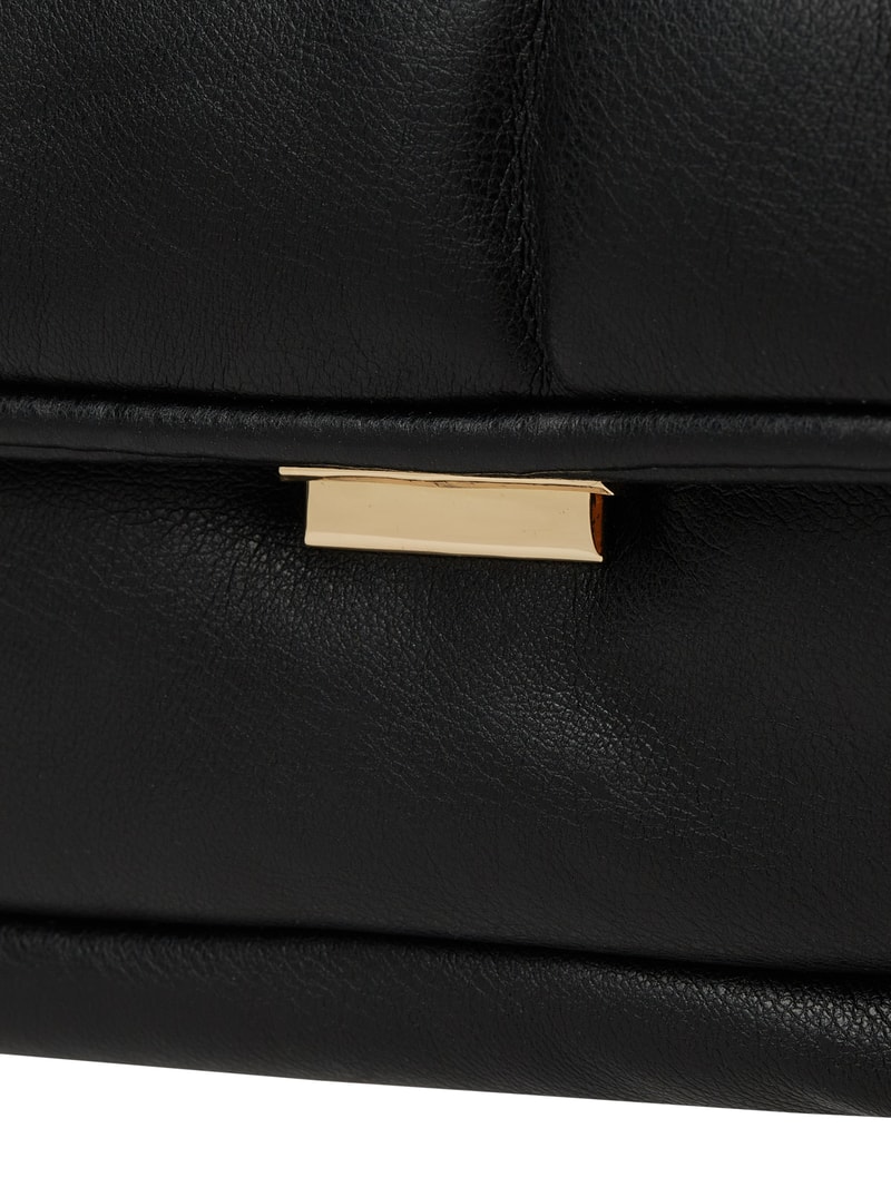 Handtasche in Leder-Optik Modell 'Pia' in schwarz