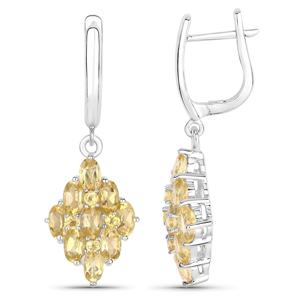 Rafaela Donata Boucles doreilles Argent sterling Citrine en Argent Bijoux