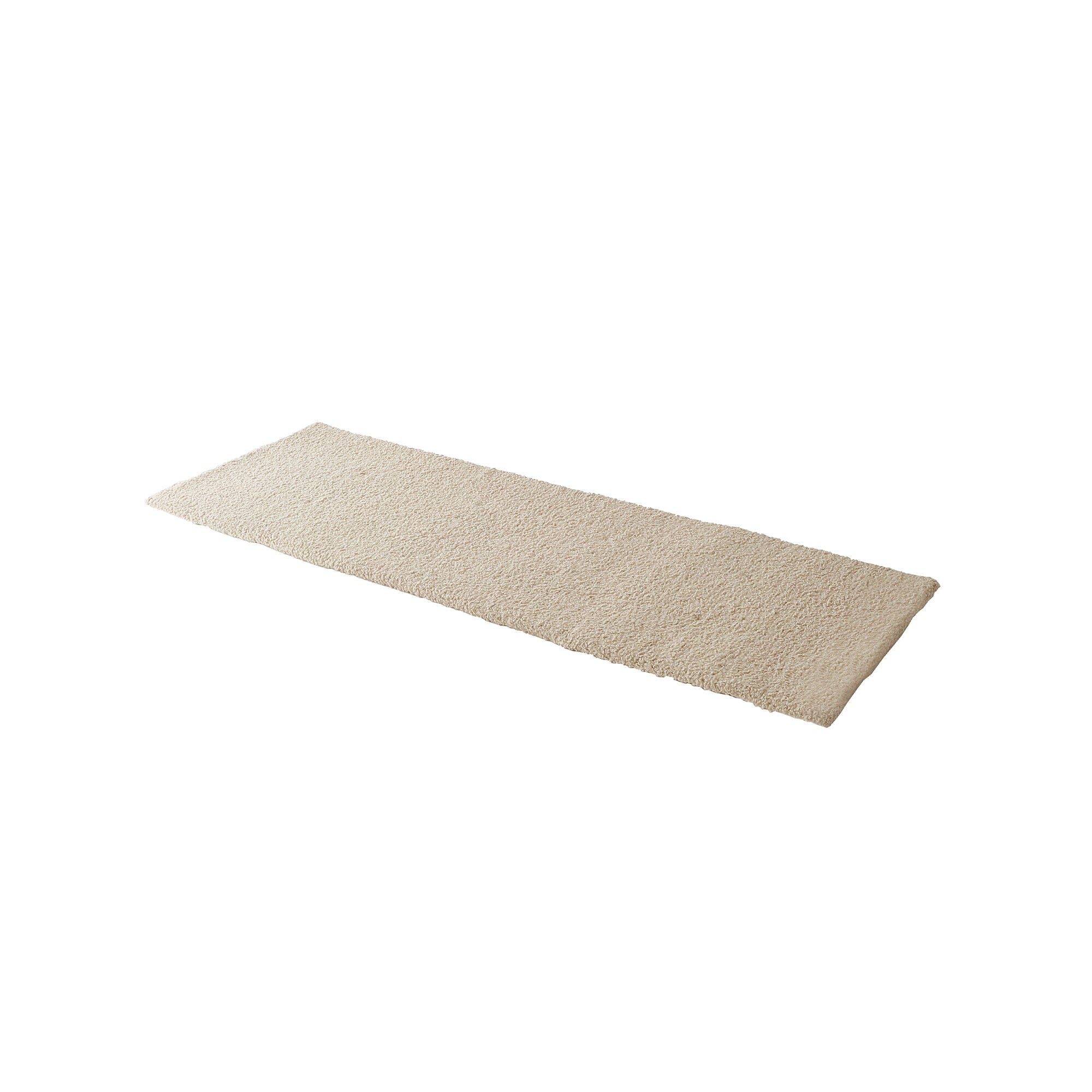 Long coussin de canapé en bouclette sherpa moutonnée
