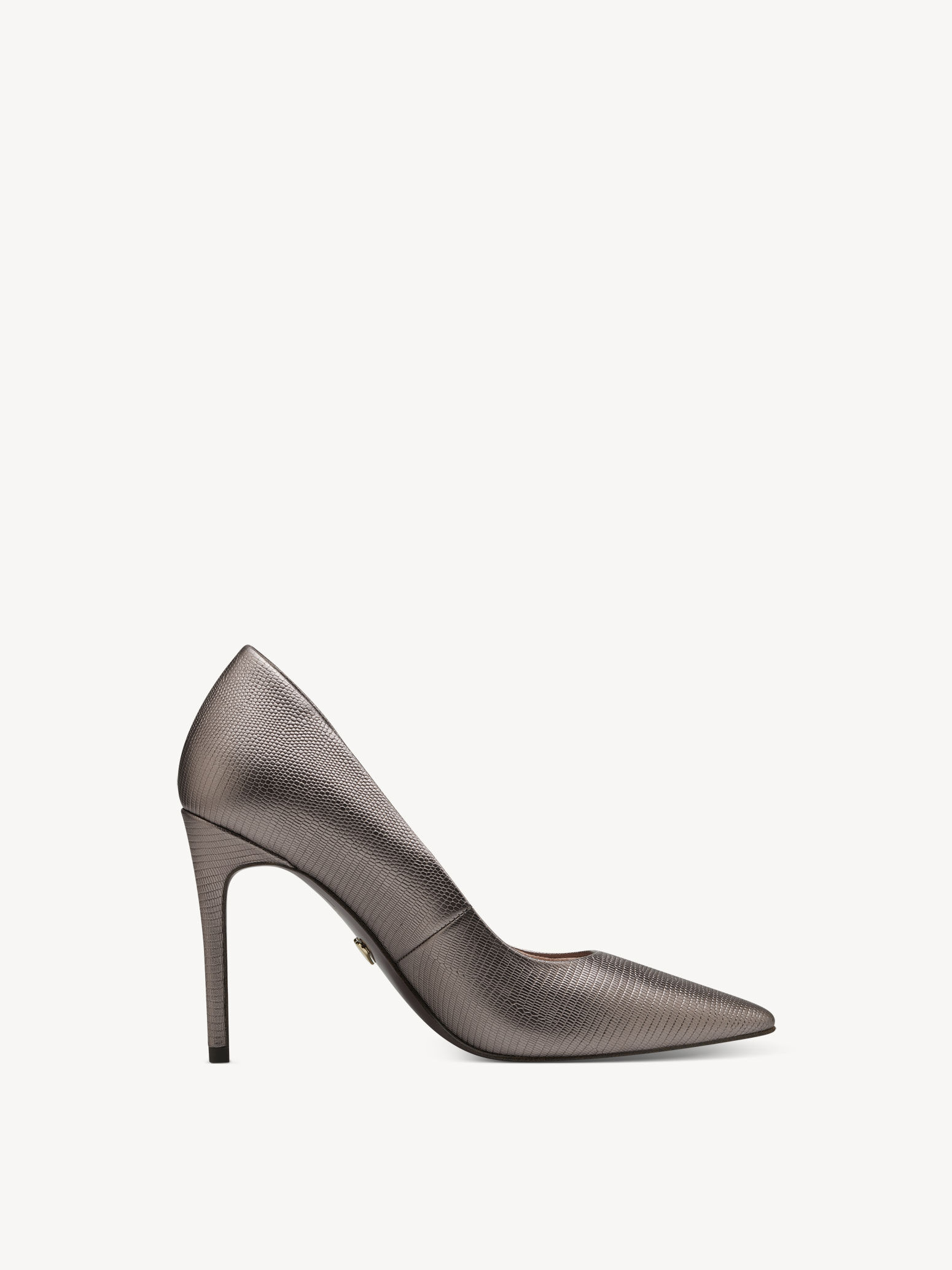 Escarpin en cuir - métallique