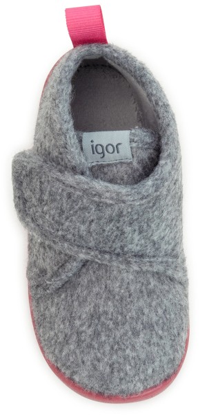 Igor ~ Comfi Hausschuh ~ Grau/Pink