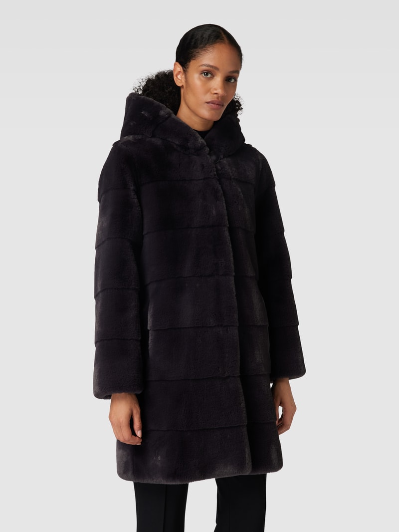 Jacke mit Kunstfell in anthrazit