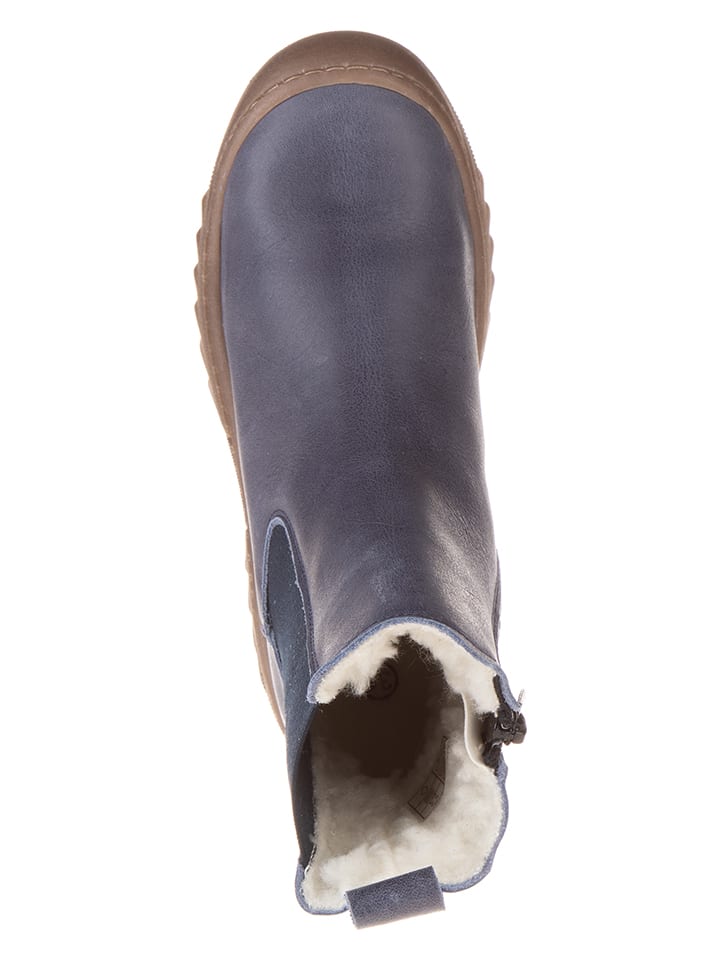 kmins Leder-Boots in Dunkelblau günstig kaufen