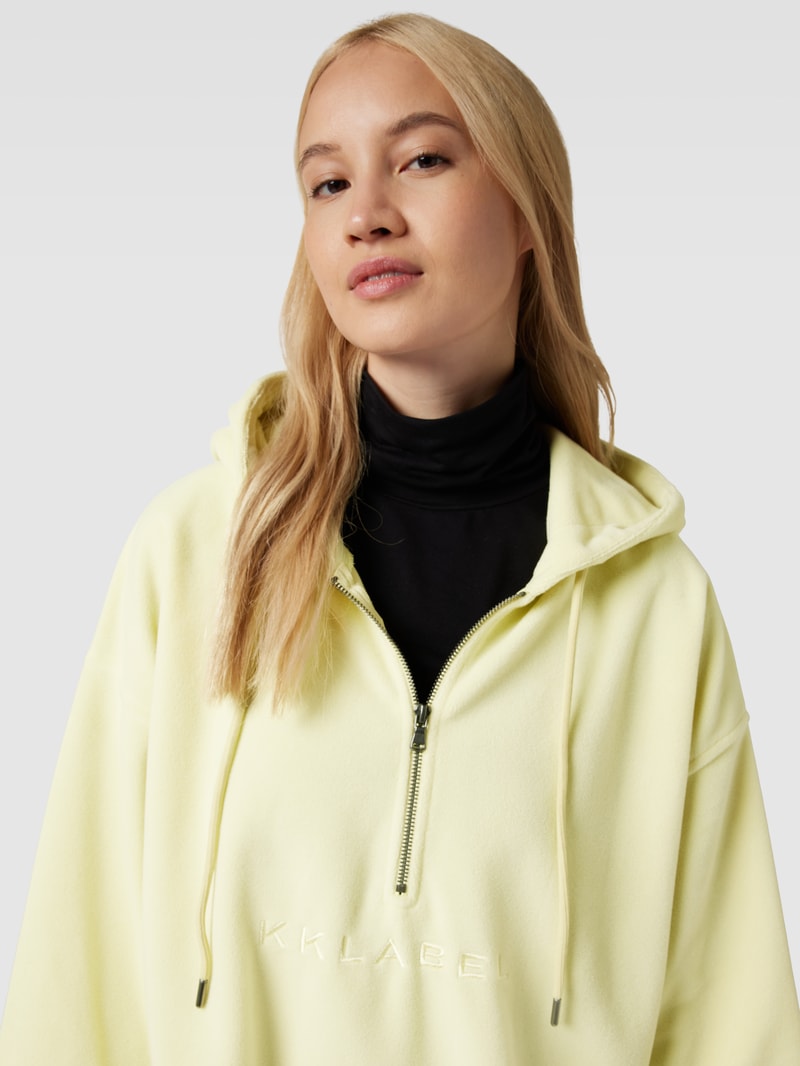 Oversized Hoodie mit Kapuze in hellgelb