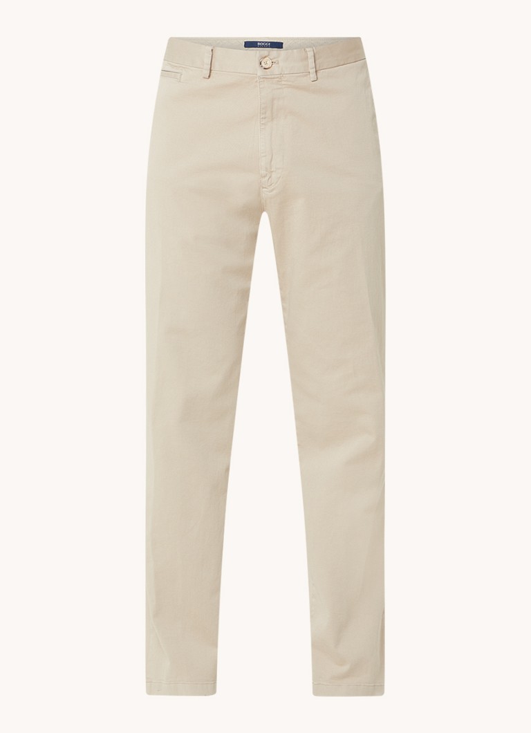 Pantaloni chino Boggi Milano Leo cu croială dreaptă și buzunare laterale