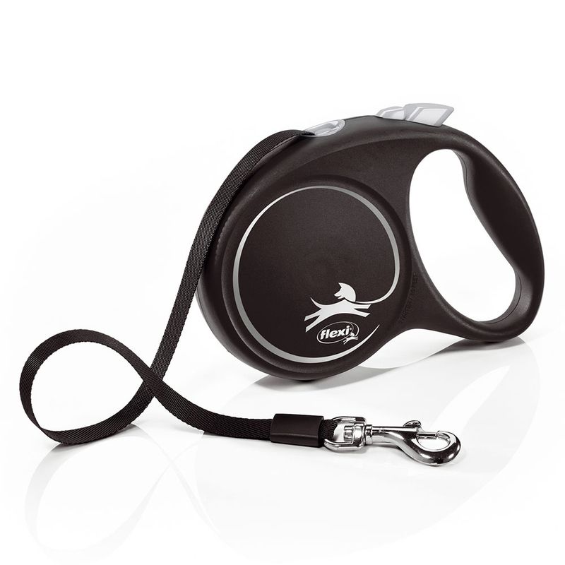 flexi Black Design Gurt-Leine schwarz - 5 m