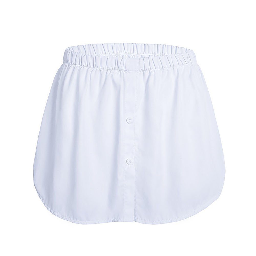 Apharte Unterrock 2 Stück Hemdverlängerung Damen Blusenrock mit KnöPfen (2-tlg., 2er-Pack) Mini Unterrock Lower Skirt Sweep Hemd Verlängerung Rock Saum Röckchen