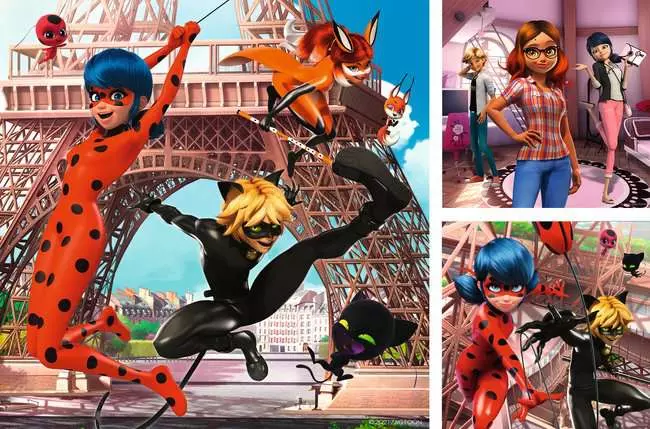 Kinderpuzzle ab 5 Jahren - Unsere Helden Ladybug und Cat Noir - 49 Teile