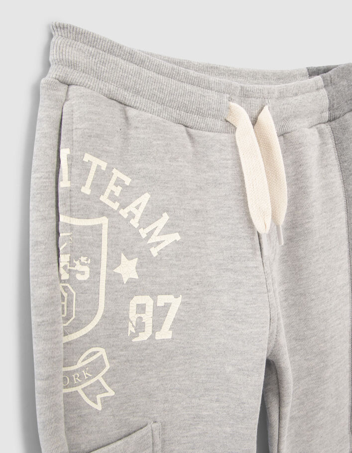Jogging gris esprit battle avec bande gris foncé garçon