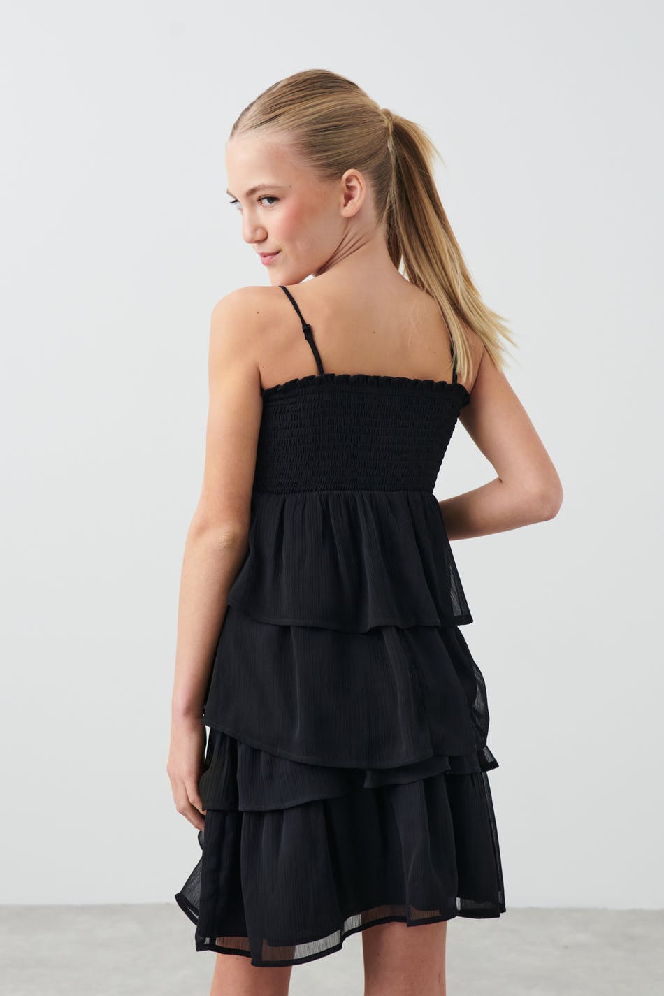 Y chiffon frill skirt