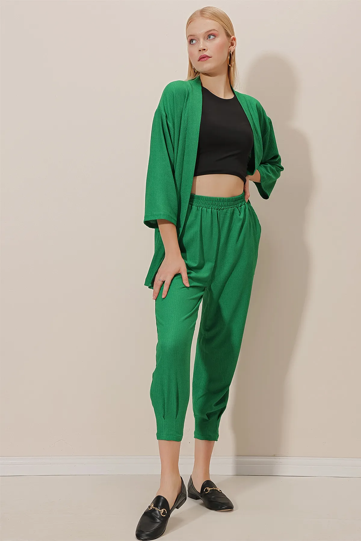 HAKKE  Bürümcük Cardigan-Hosen-Set