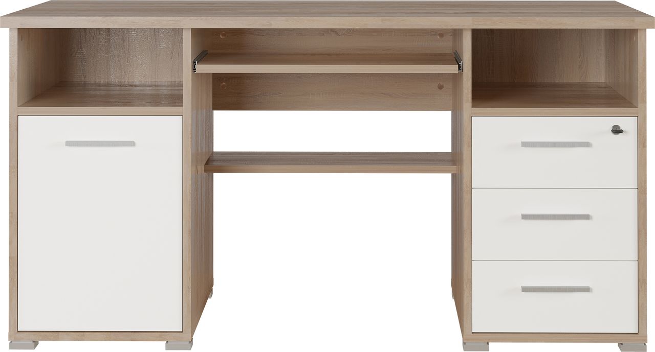 Trendstabil Schreibtisch 0484 Sonoma-Eiche-Nb./Weiß