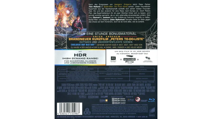 Spider-Man: Far from Home  (4K Ultra HD) ) (+ Blu-ray 2D)