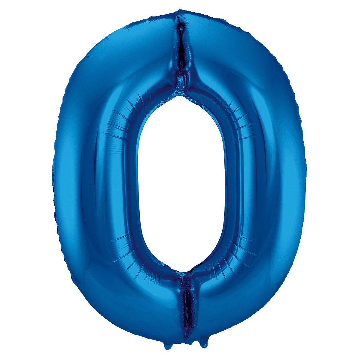 Folienballon blau Zahl 0, 86 cm