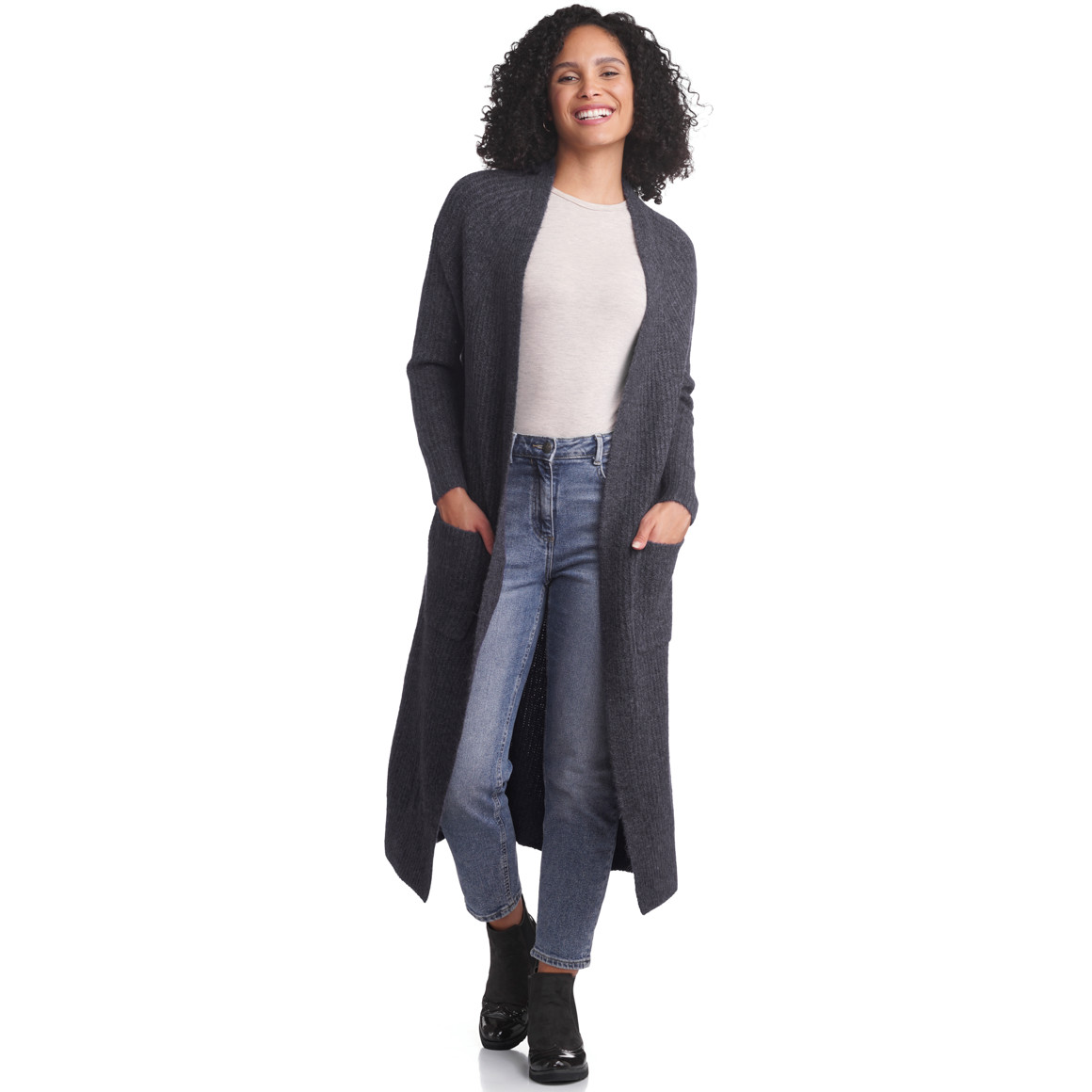 Damen Strickjacke im Long-Style