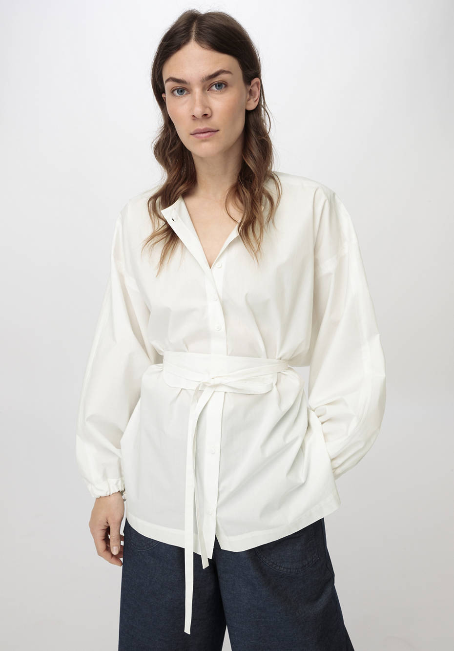 ZERO WASTE Bluse aus reiner Bio-Baumwolle