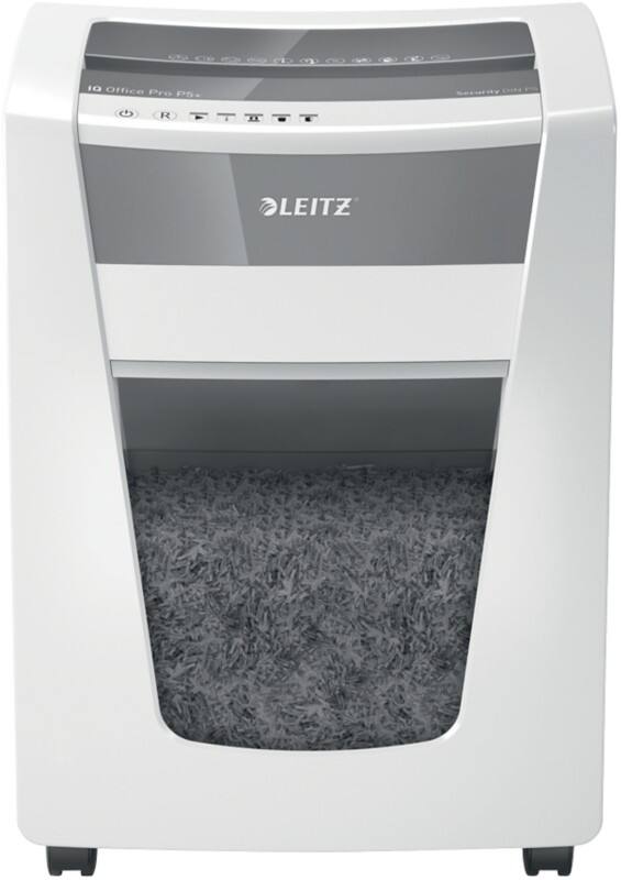 Leitz IQ Office Pro P5  Aktenvernichter 8 Blatt Mikroschnitt Sicherheitsstufe P-5 30 L IQ Office Pro P5