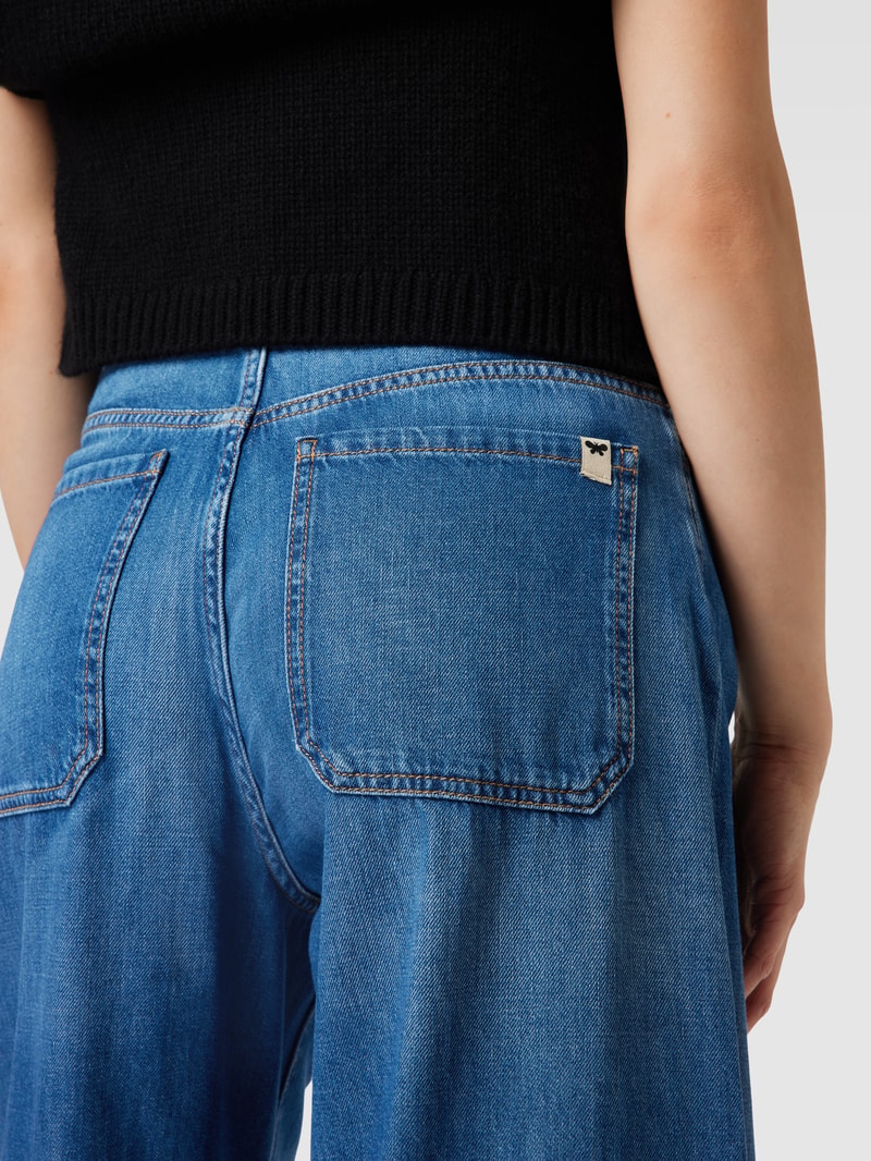 Jeans mit Label-Patch Modell 'VEGA' in jeans
