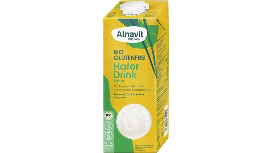 Alnavit Bio Hafer Drink Natur glutenfrei 1 l