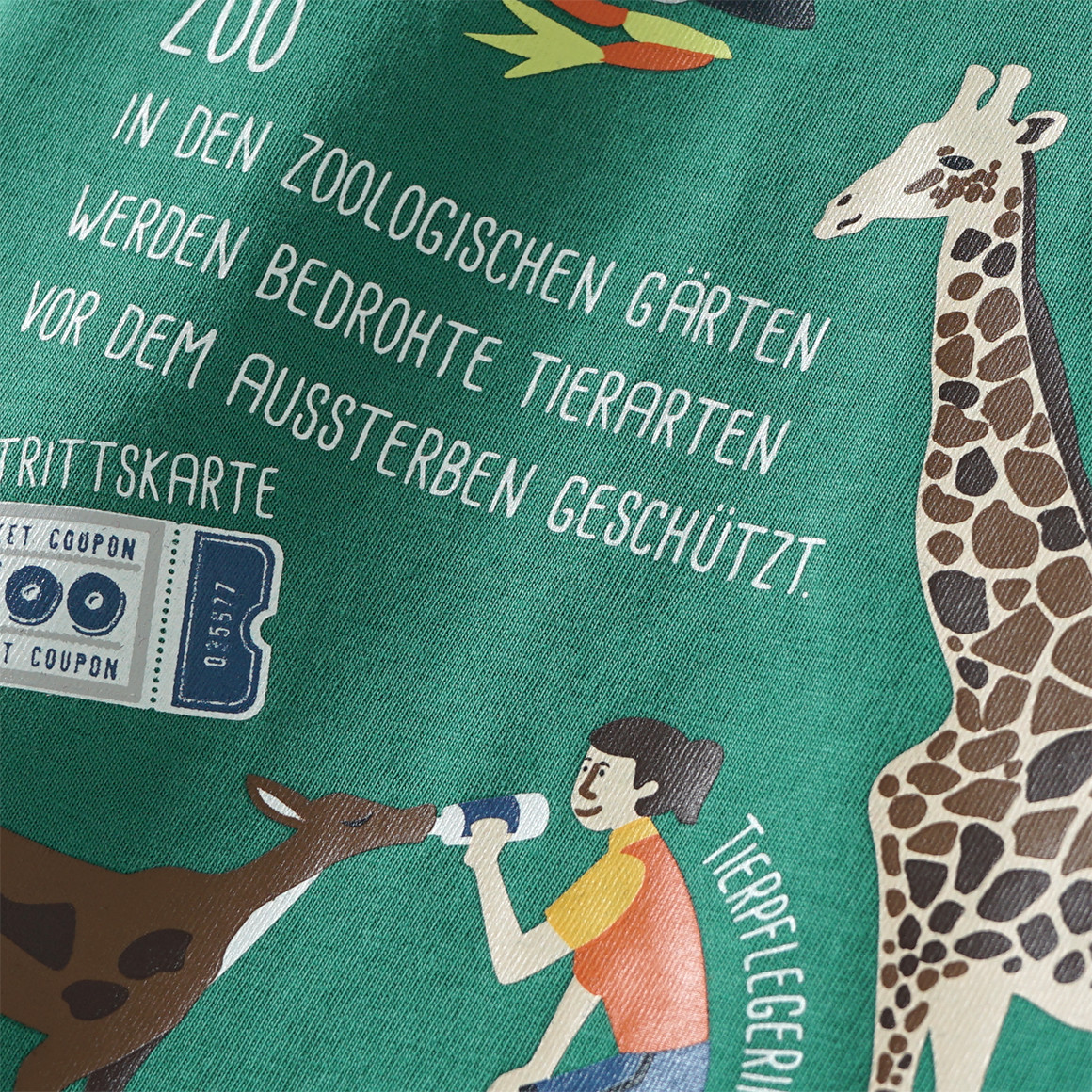 Kinder Langarmshirt mit Zoo-Motiv