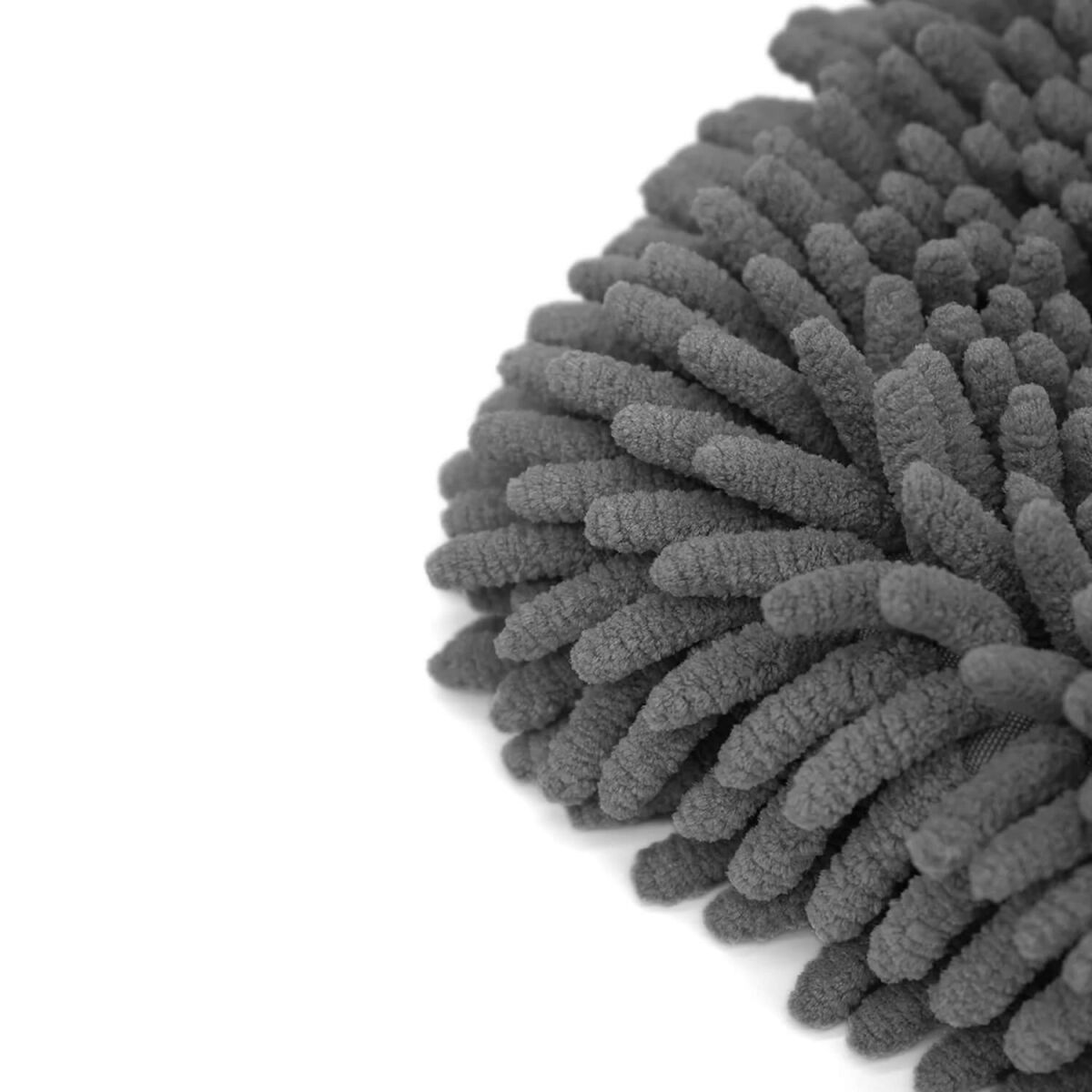 The Collection Chenille Mitt Waschhandschuh grau