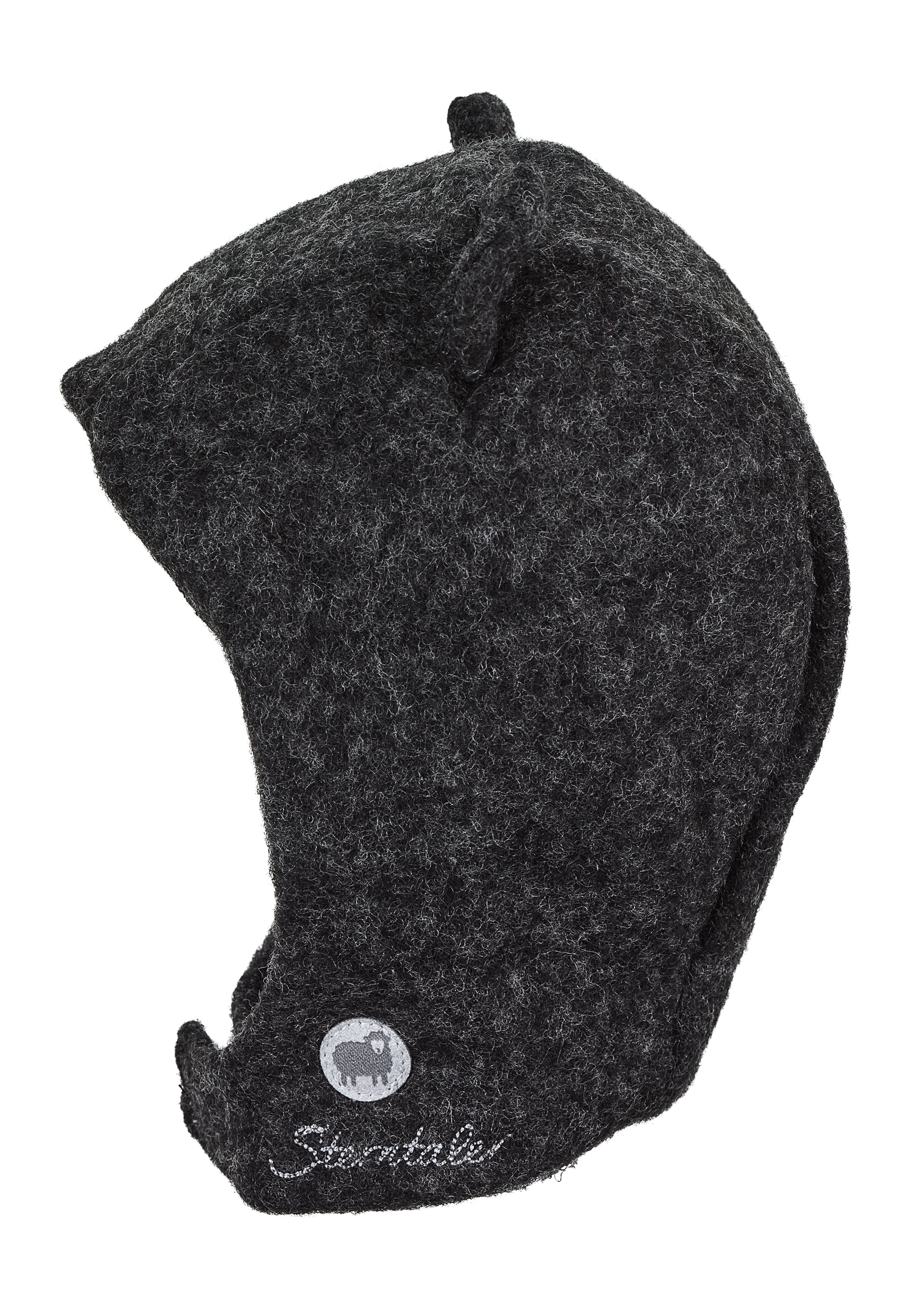 Schalmütze aus Wolle (Merino) mit 3D Ohren