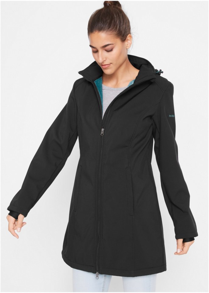 Funktions-Softshell-Longjacke mit Teddyfleece
