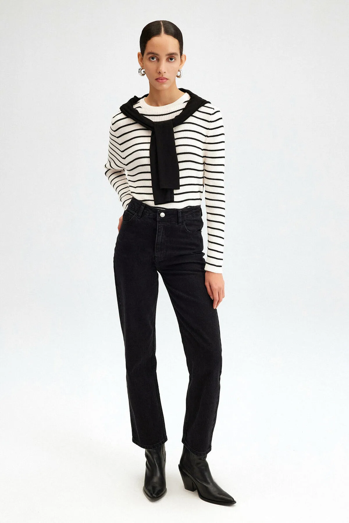 Touché Privé  Jeanshose mit hoher Taille und gerader Passform