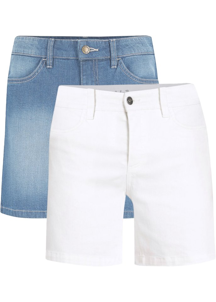 Stretch-Jeans-Shorts, 2er Pack
