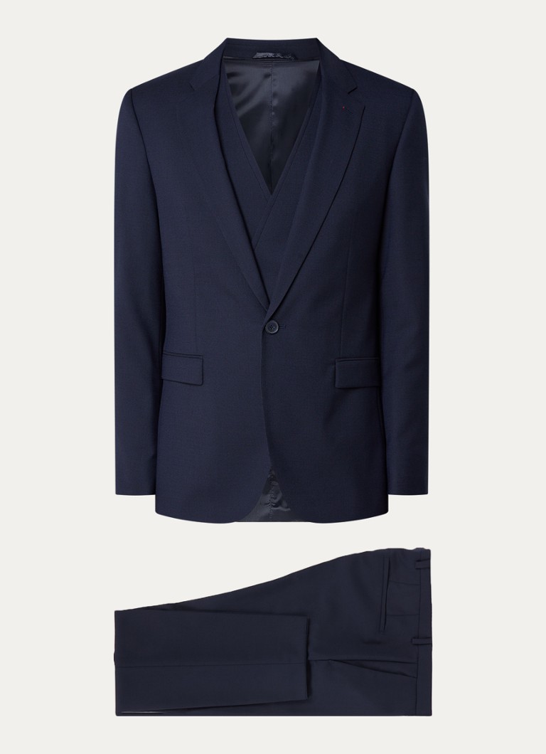 Trojdílný oblek HUGO BOSS Arti/Hesten slim fit ze směsi nové vlny