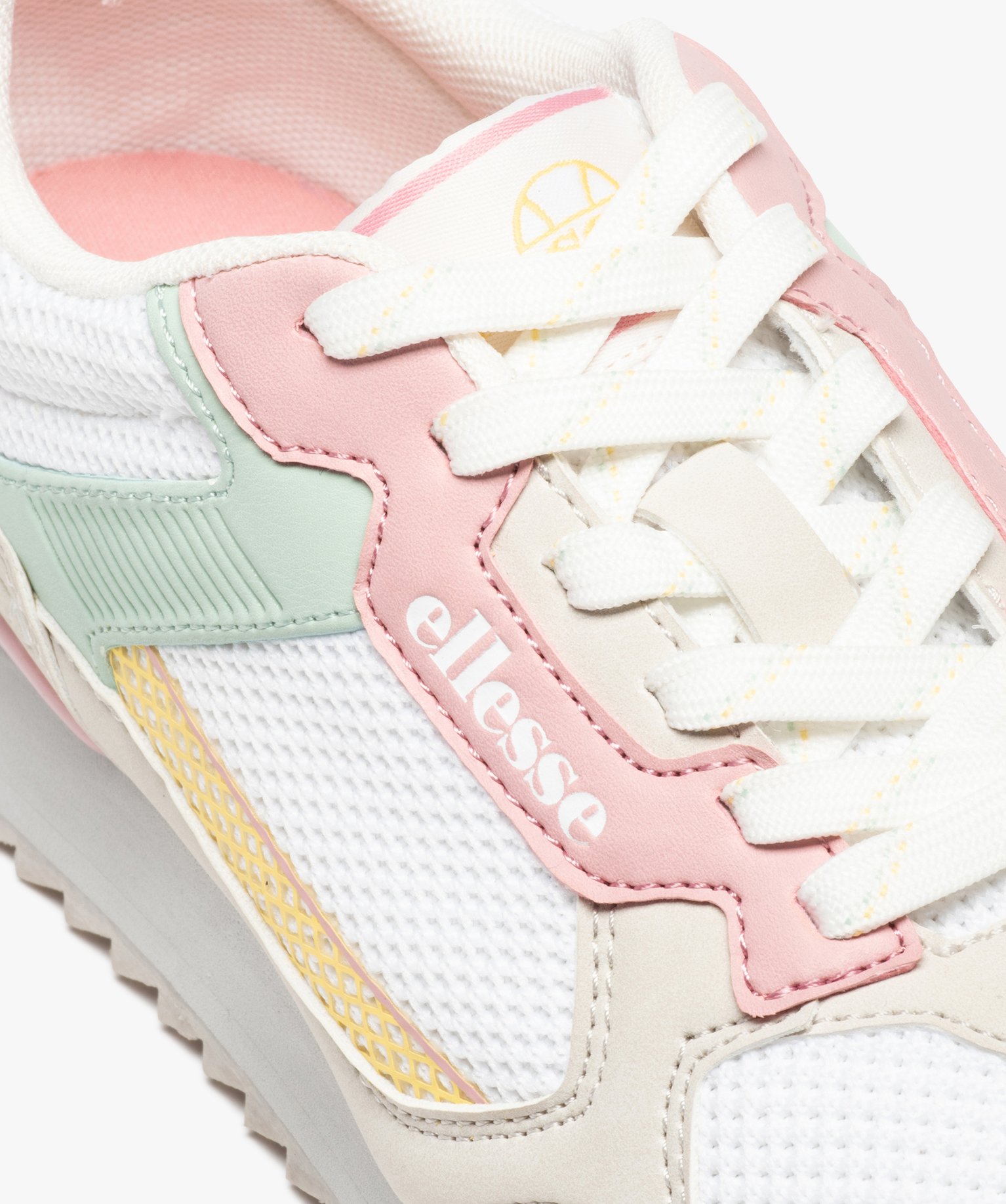 Baskets femme retro running colorées à lacets – Ellesse ... blanc | GEMO