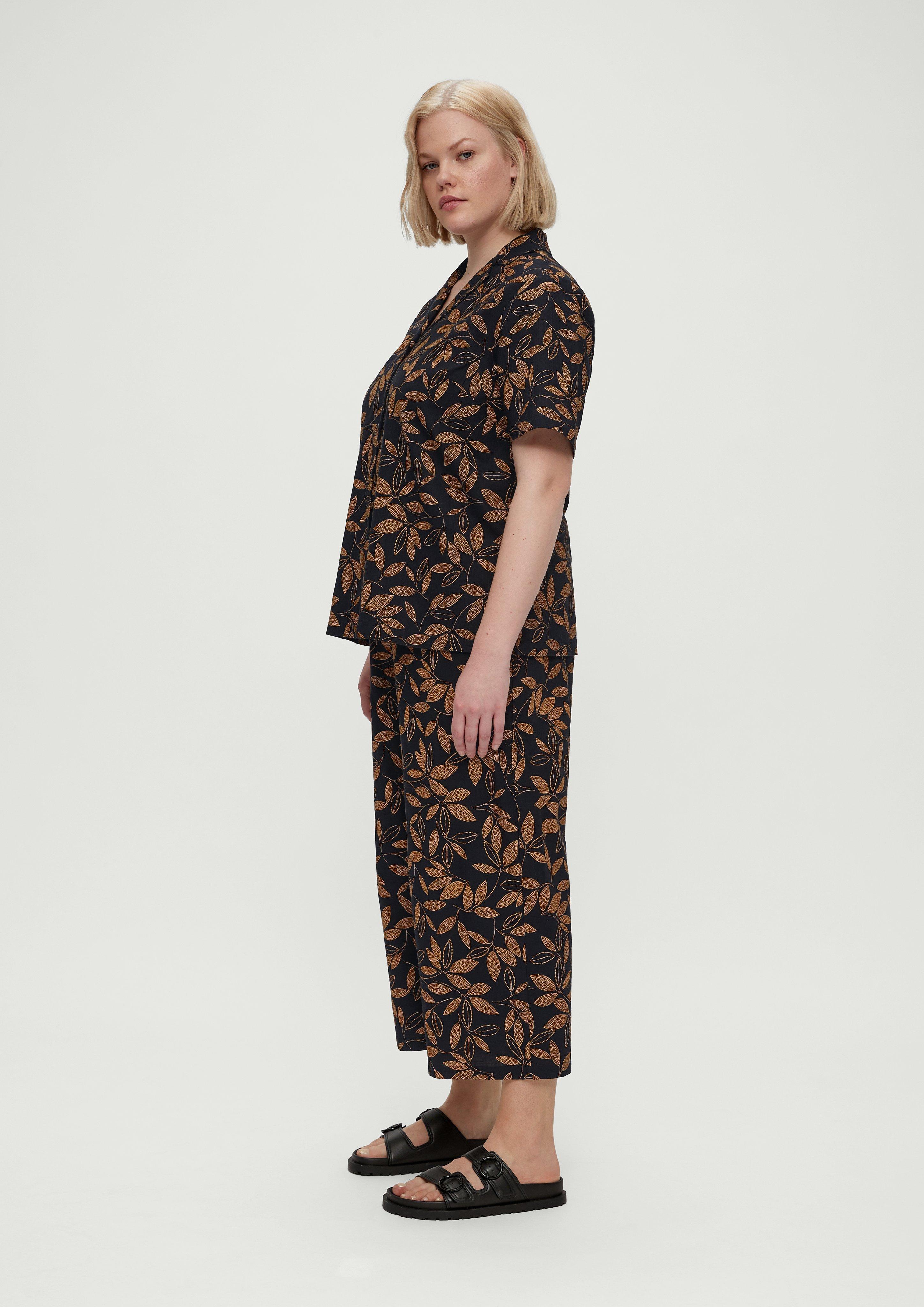Baumwollbluse mit Reverskragen  2131357-99A4