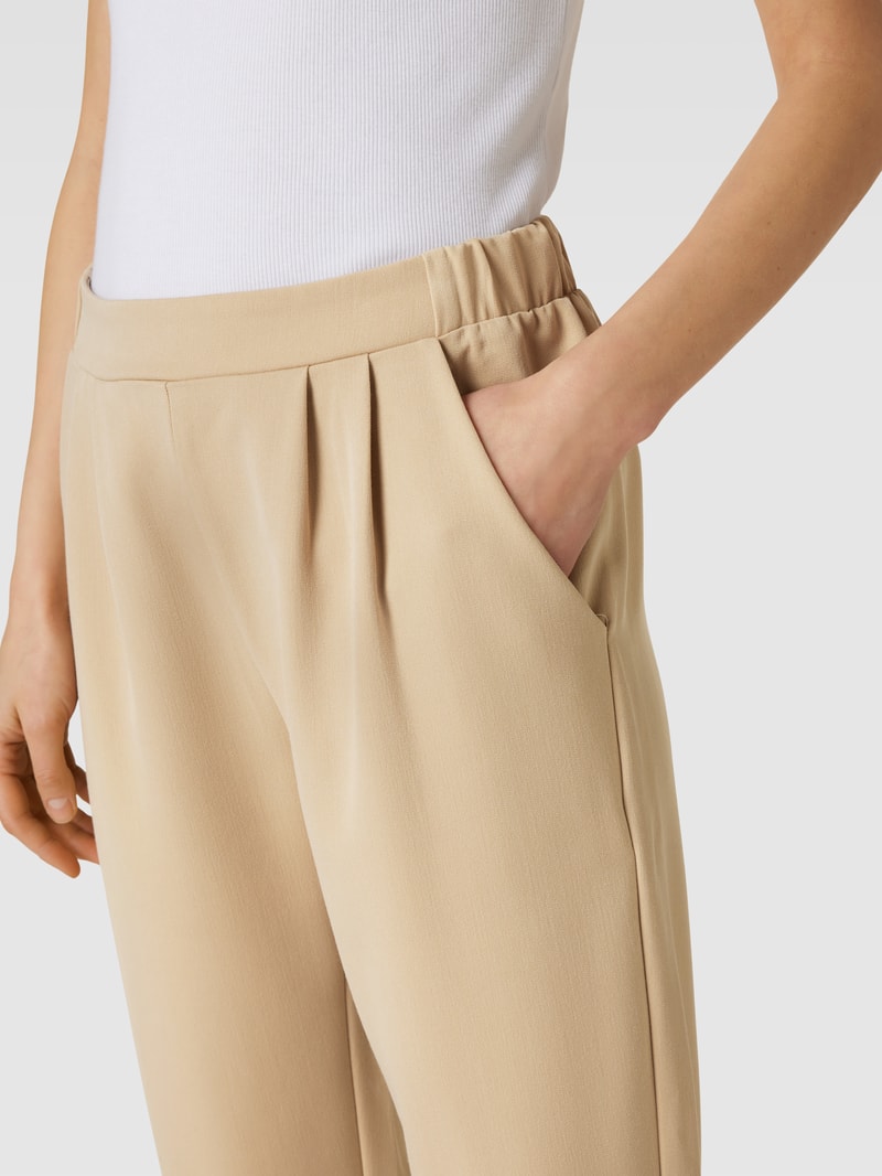 Hose mit seitlichen Eingrifftaschen Modell 'SOFJA' in beige