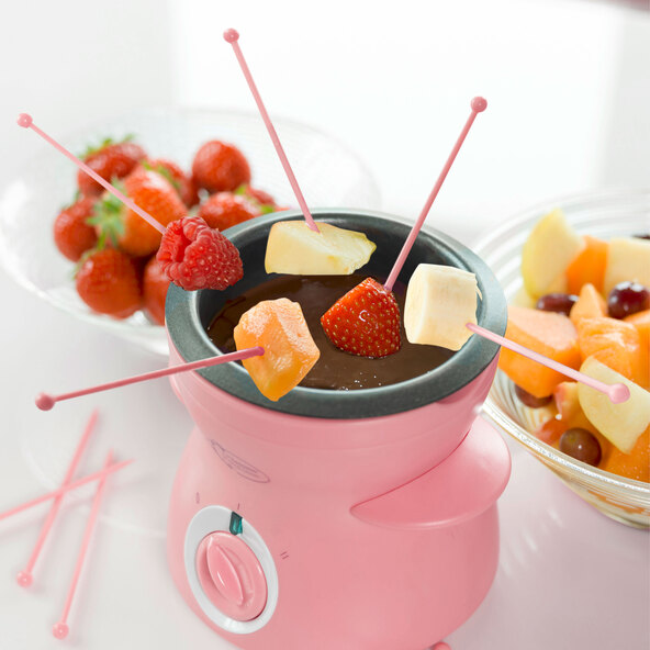 Mini Schoko-Fondue, pink