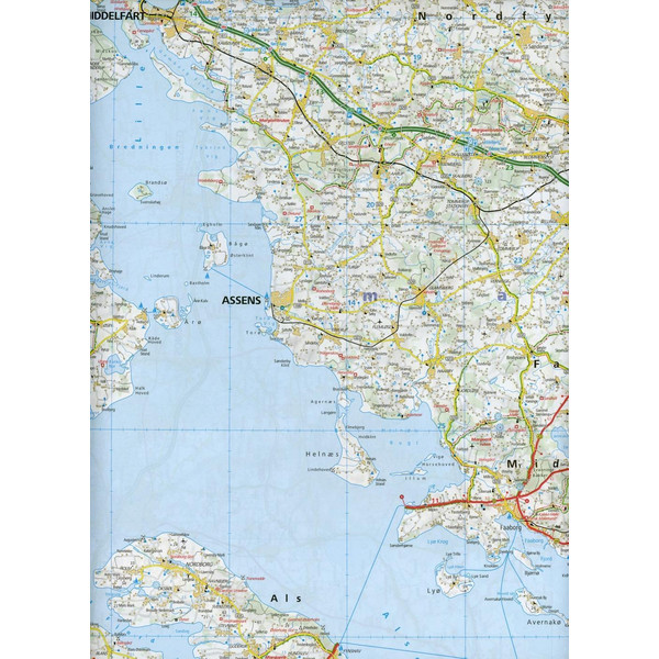 Dänemark Süd Regionalkarte 1 : 200 000 - Straßenkarte
