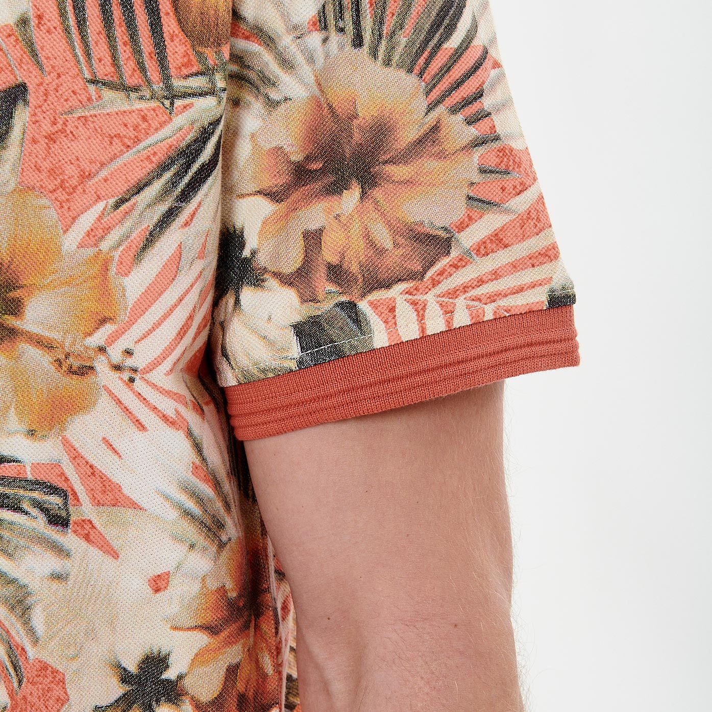 NAPPO  Polo fleuri Homme en 100% coton