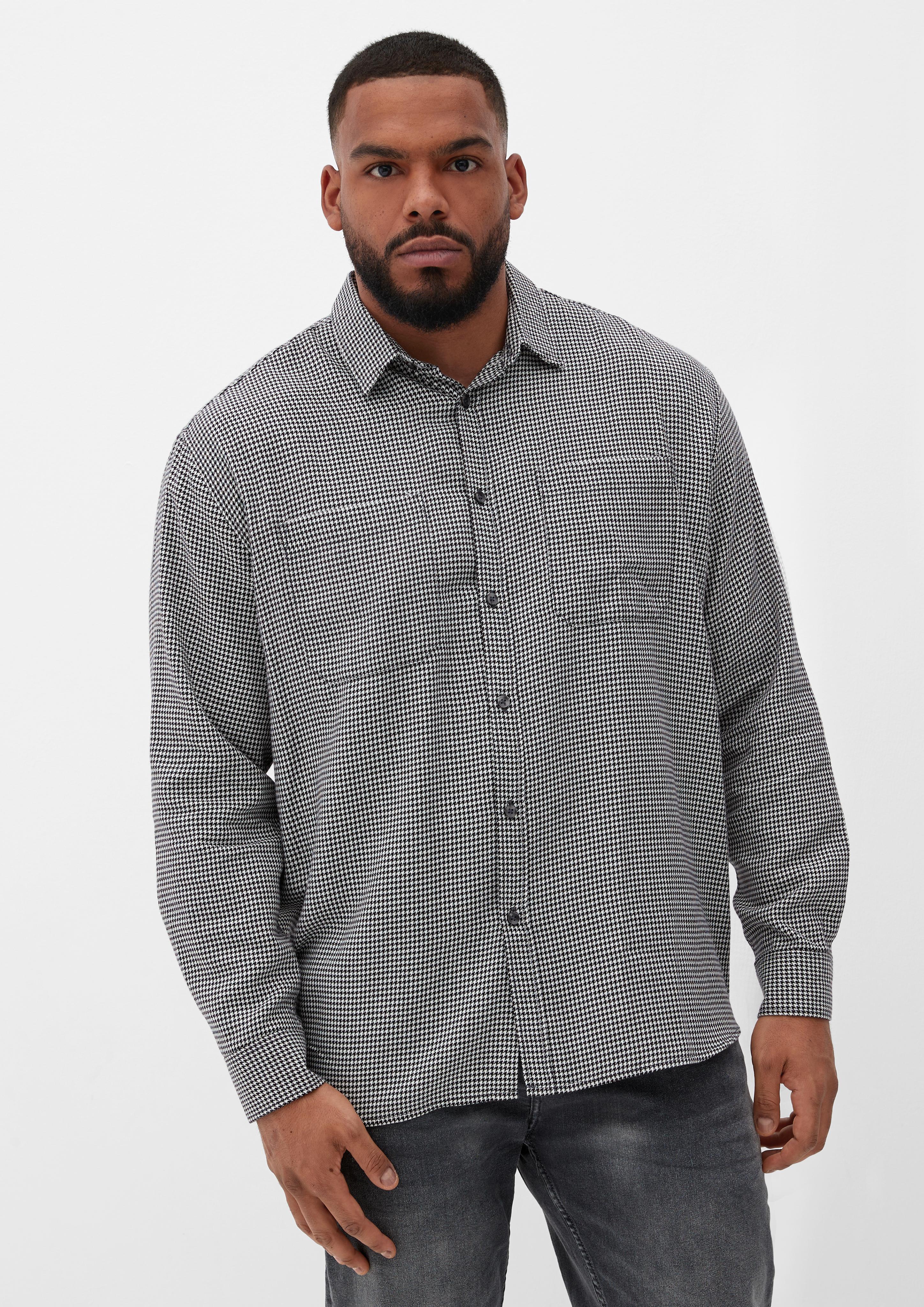Big Size: Twillhemd mit Hahnentritt-Muster  2128148-01K2