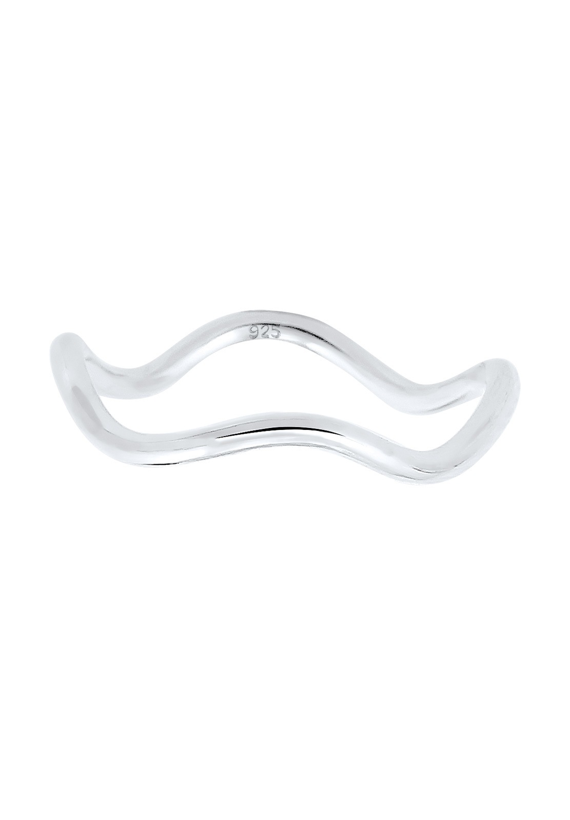 Diseño minimalista geométrico con ondas de Elli para mujer en plata de ley 925.