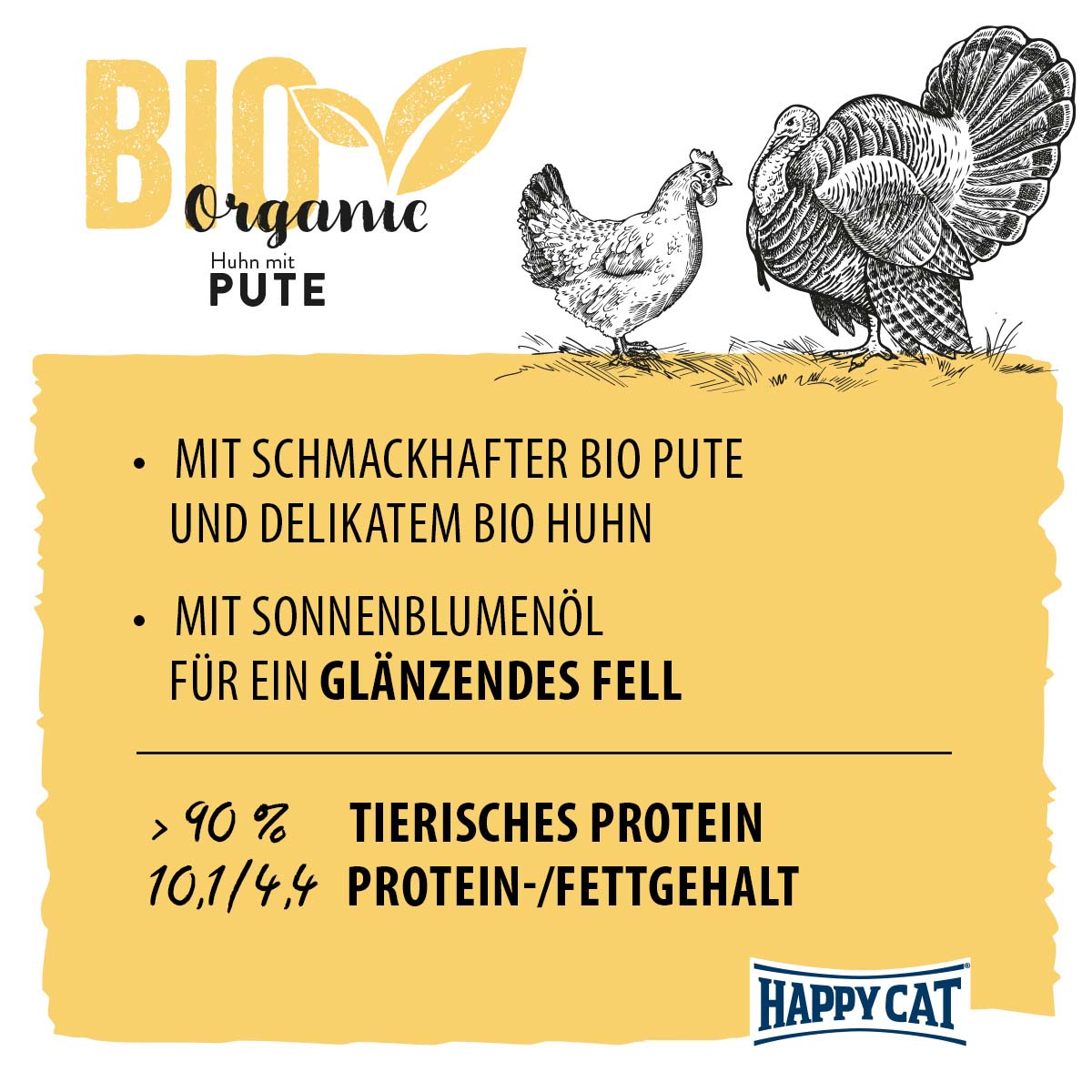 Happy Cat Bio Pouch Huhn & Pute günstig kaufen bei ZooRoyal