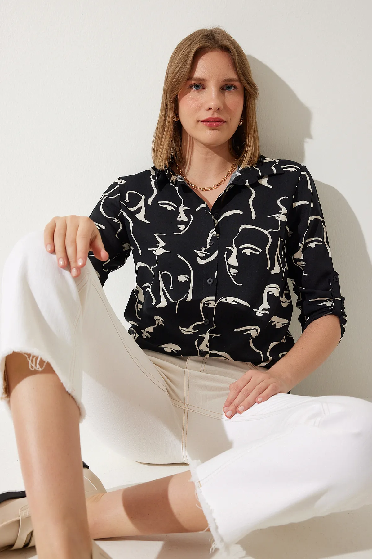 Happiness İstanbul  Hemd - Schwarz - Regular Fit