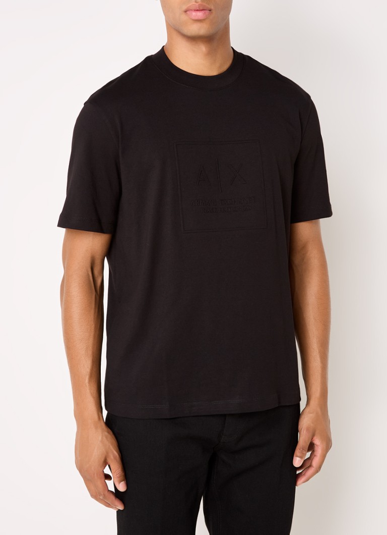 Tricou Armani Exchange cu logo brodat
